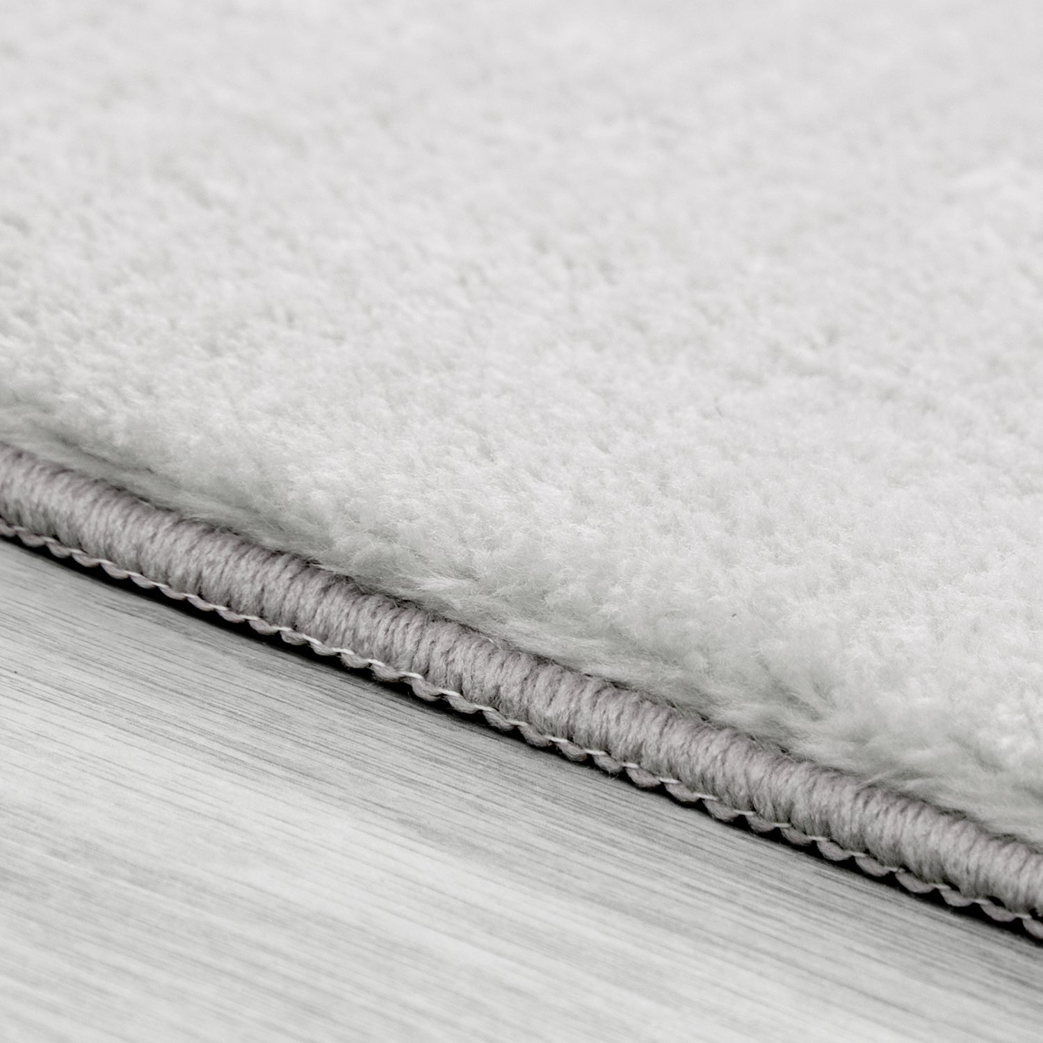 Soft Area Rug with Anti-Slip Backing Washable - Silver-2