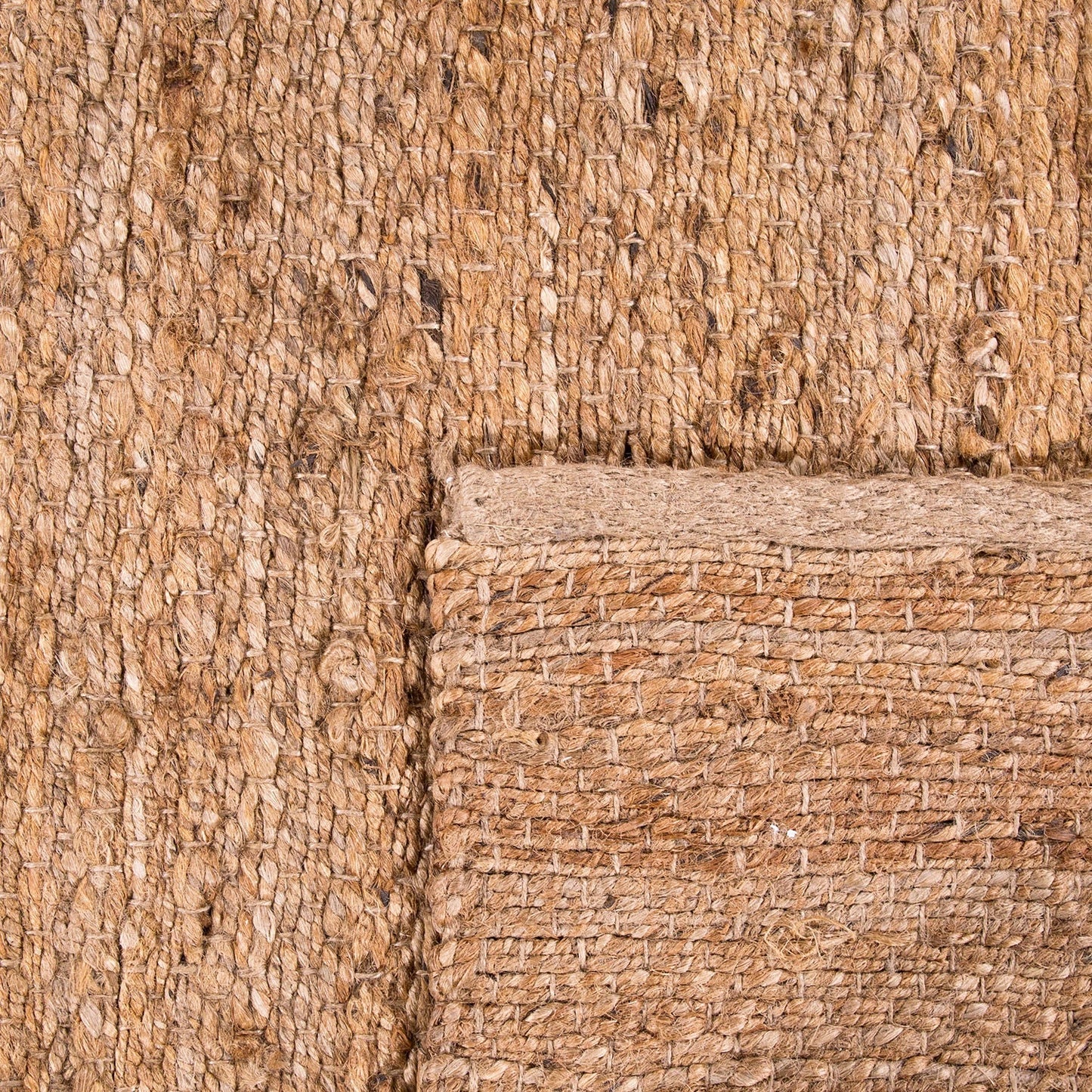 Jute Rug Kaia Hand-Woven with Natural Fibers in Nature Brown-3