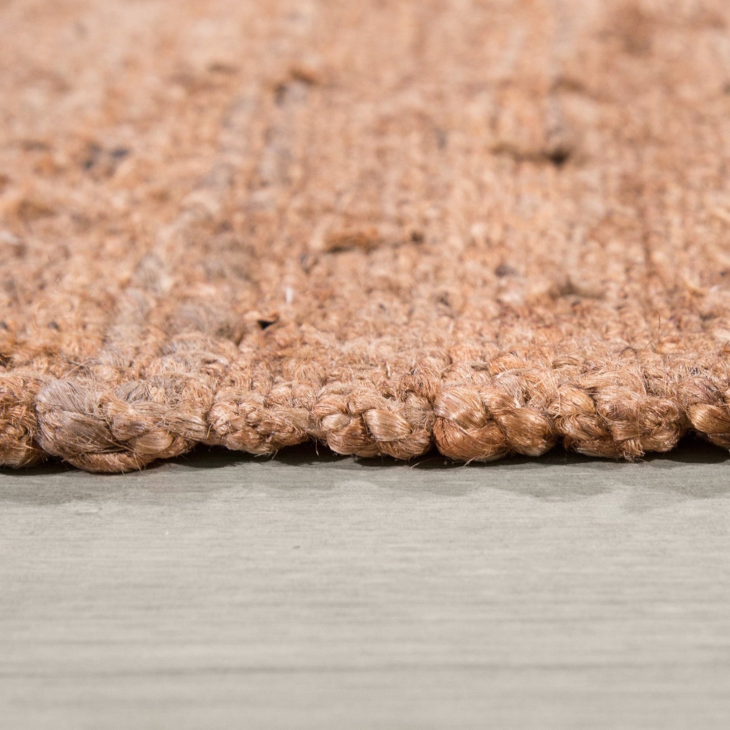 Jute Rug Kaia Hand-Woven with Natural Fibers in Nature Brown-2