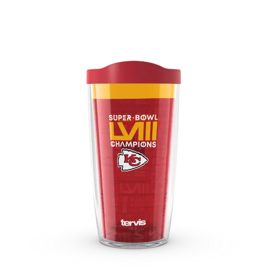 Kansas City Chiefs - NFL Super Bowl LVIII  Champions Plastic Tumbler