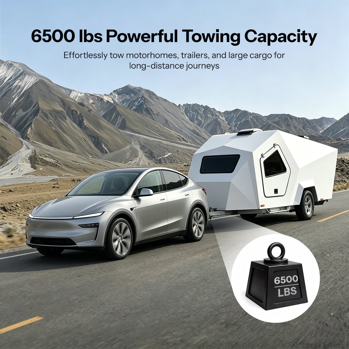 TESERY Tow Hitch for Model Y | 6500 lbs Capacity | No-Drill Install