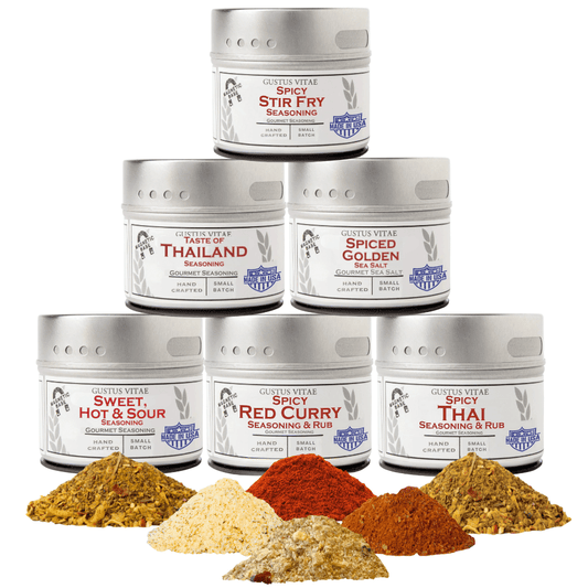 Thai Seasoning Gift Set - Tastes of Thailand - Artisanal Spice Blends Six Pack-0