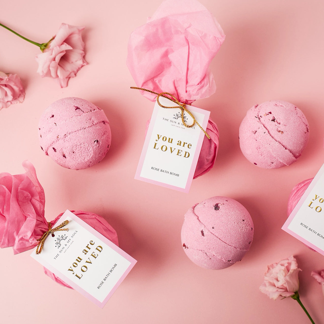 You Are Loved - Rose Bath Bomb Self-Love Soak-2