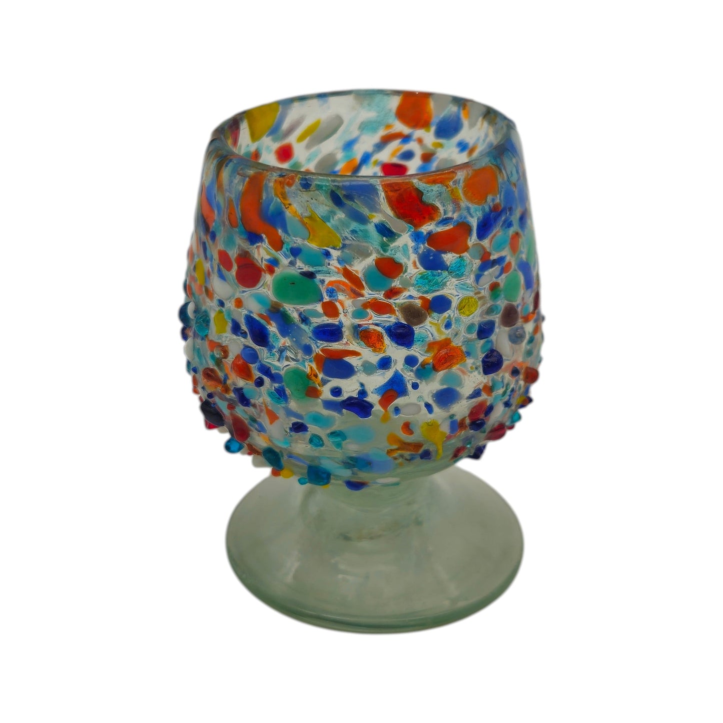 Confetti Rock Shot Glass | Handcrafted Mexican Cognac-Style Glass