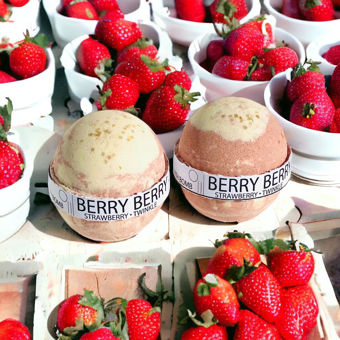 Berry Berry Strawberry Bath Bomb-2