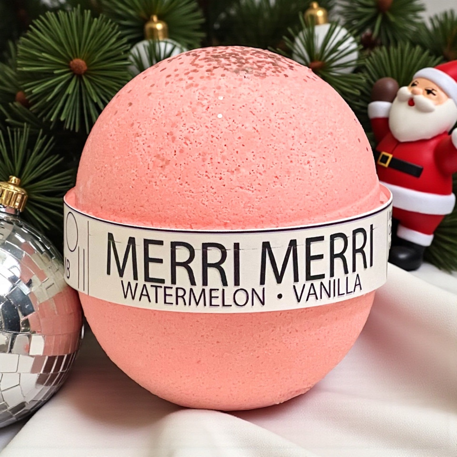 Marry Christmas Watermelon Vanilla Bath Bomb-2