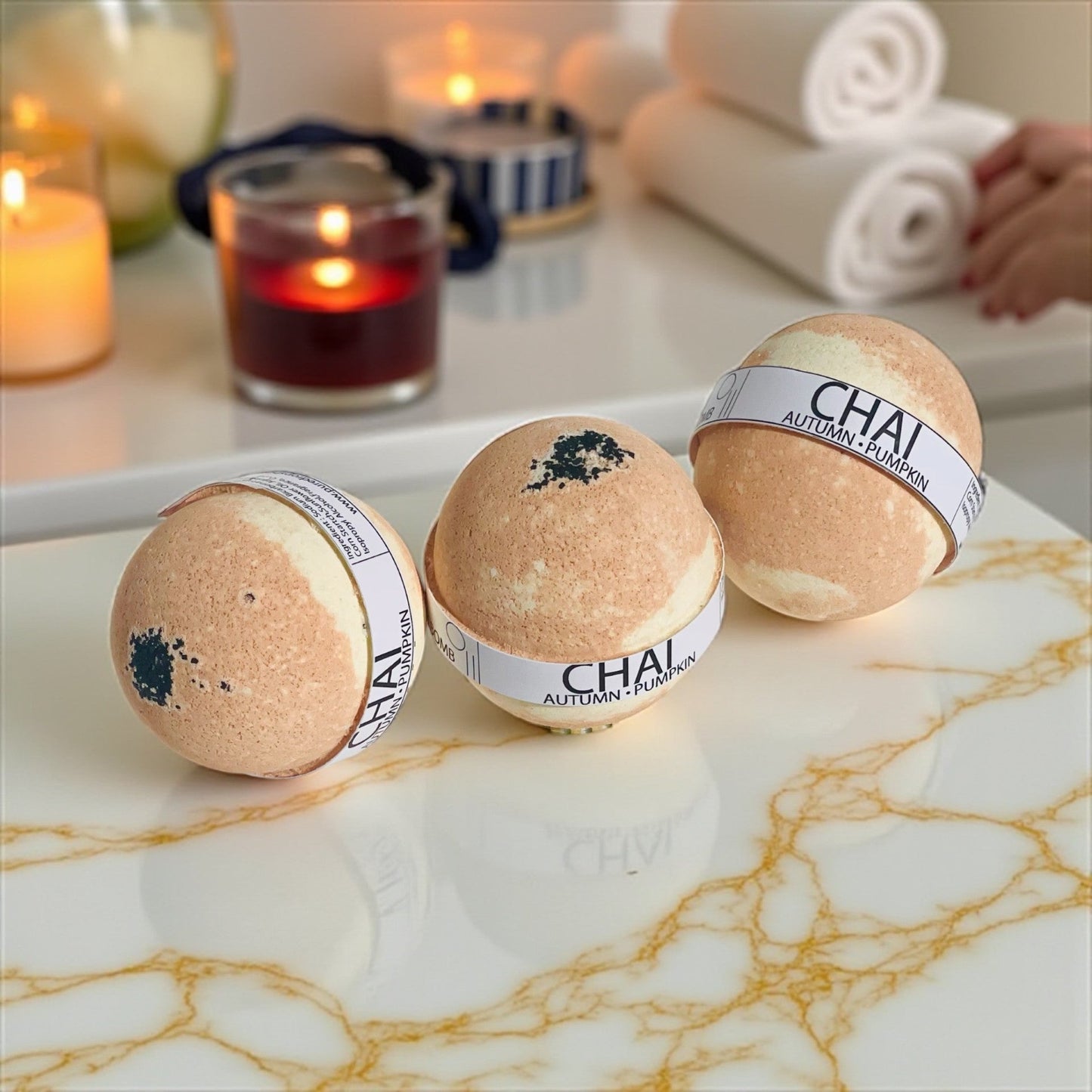 Chai Pumpkin and Autumn Halloween Bath Bomb-0