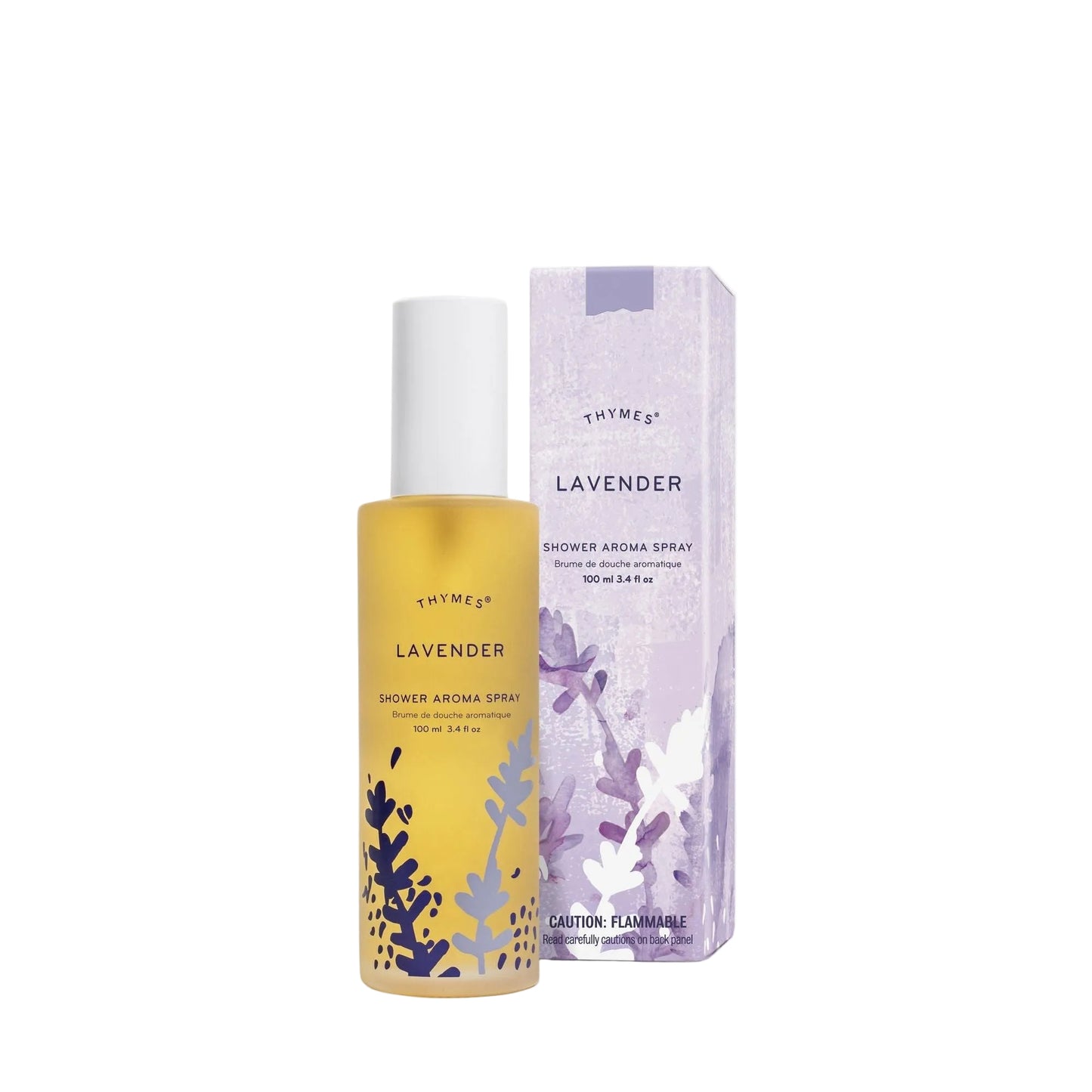 Thymes Lavender Shower Aroma Spray 3.4 Oz