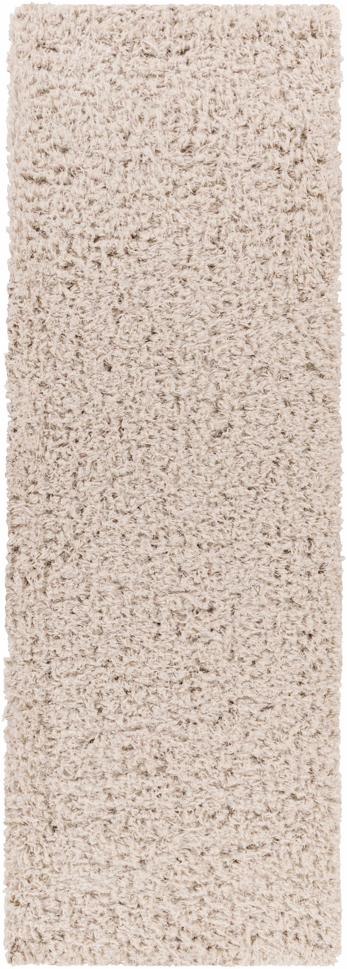 Siari Solid Oatmeal Shag Rug-6