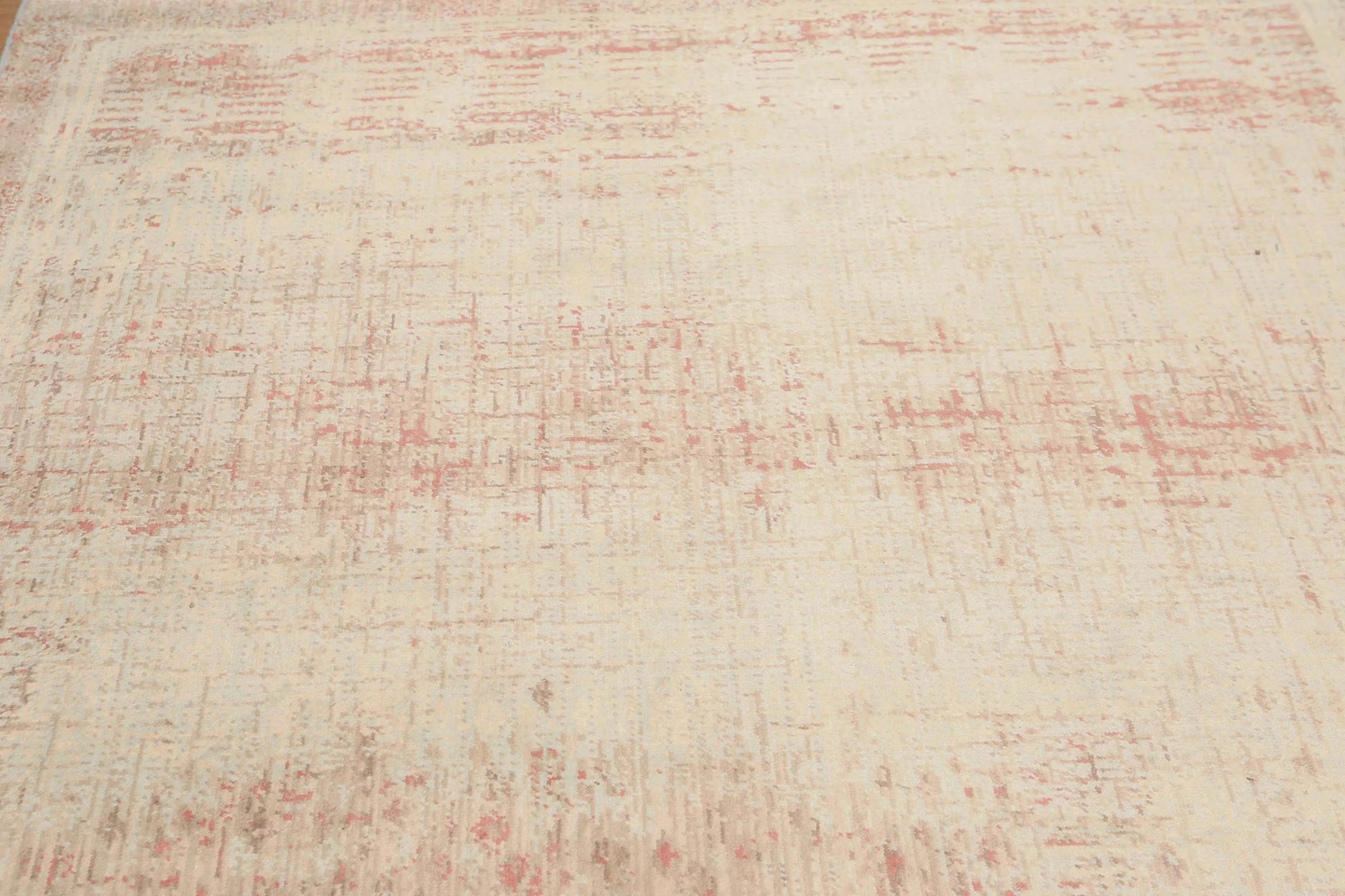 6' x 9' Hand Knotted Industrial Chic 100% Wool Area rug Aqua-4