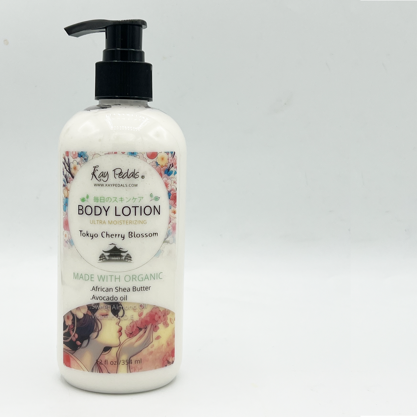 Tokyo Cherry Blossom Natural Organic Body Lotion 12oz-3