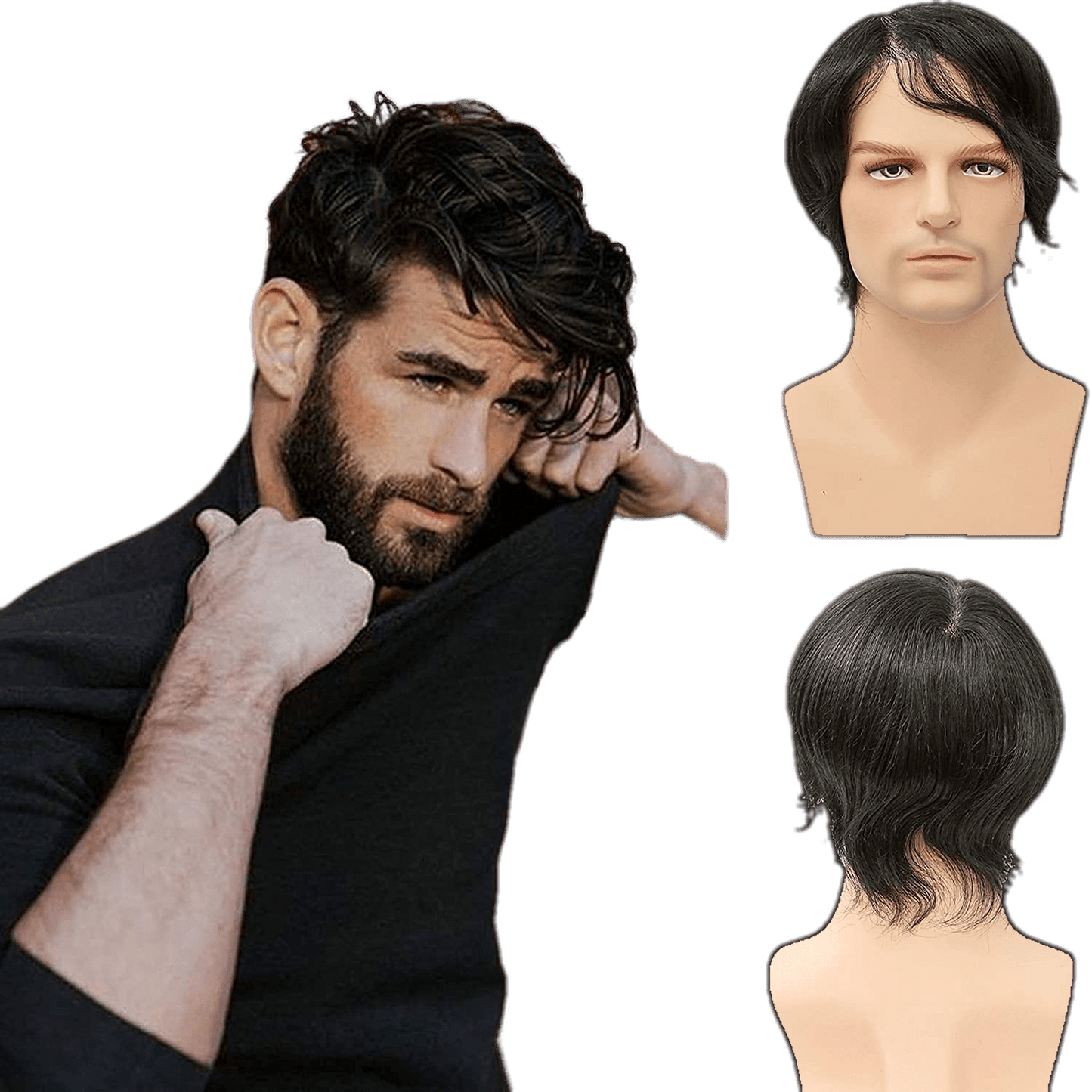 Toupee - 100%Human Hair Full Lace