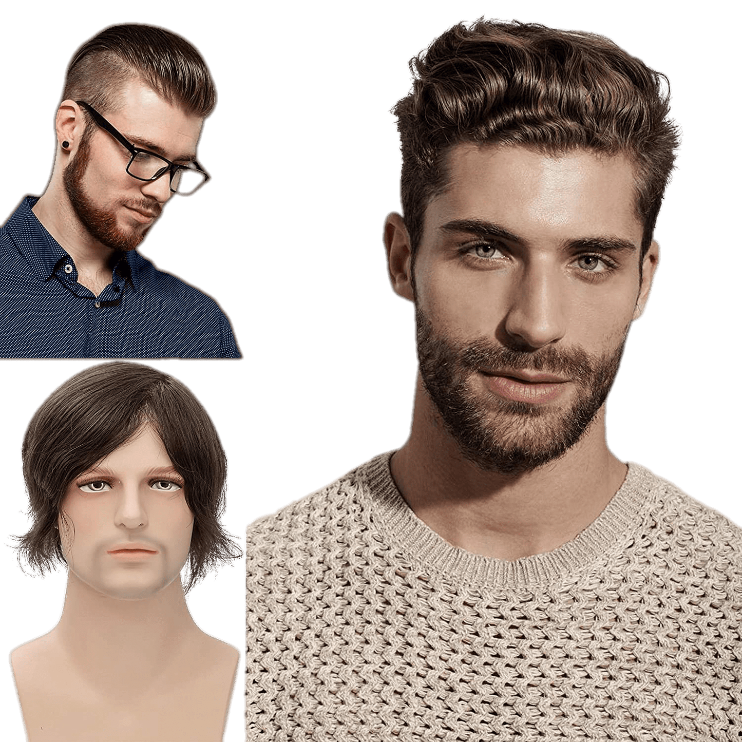 Toupee - 100%Human Hair Full Lace