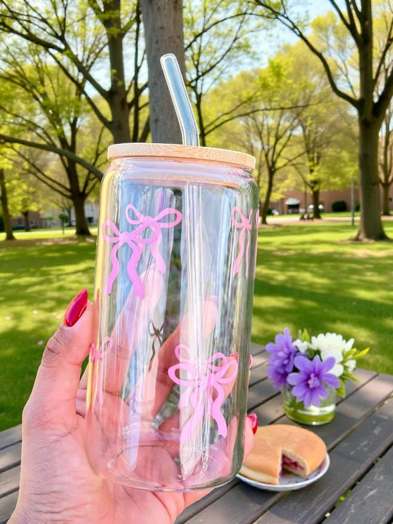 Pink Bows Vinyl Cup-1