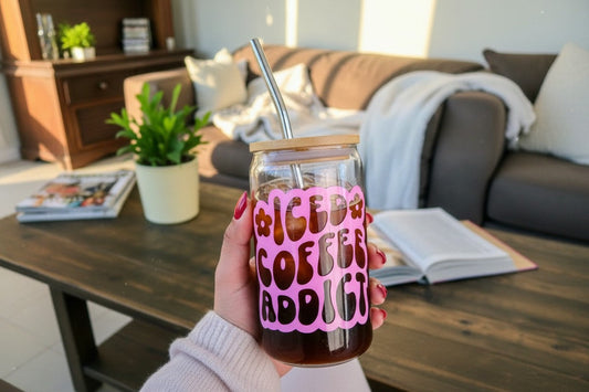 Iced Coffee Addict Vinyl Cup-0