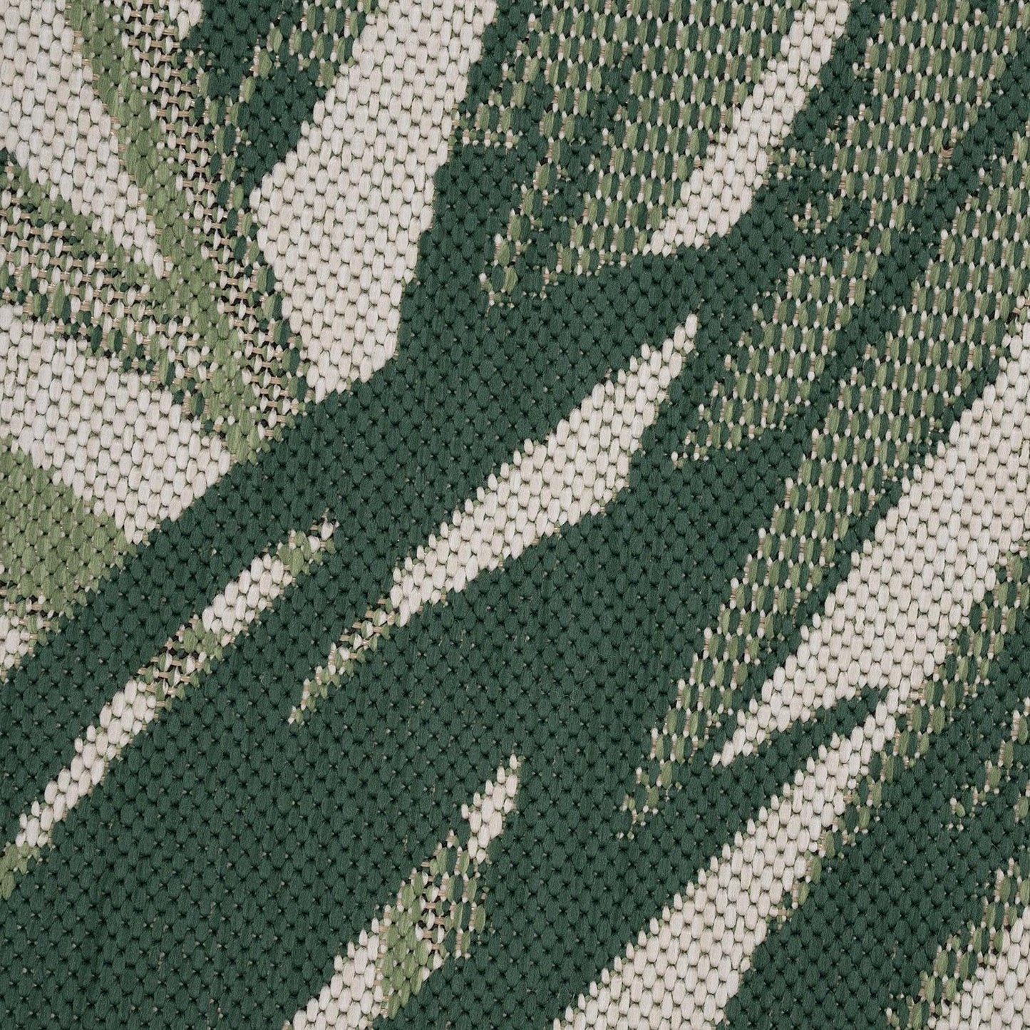 Tropical Outdoor Rug Ostende Palm Trees - Green Beige-3