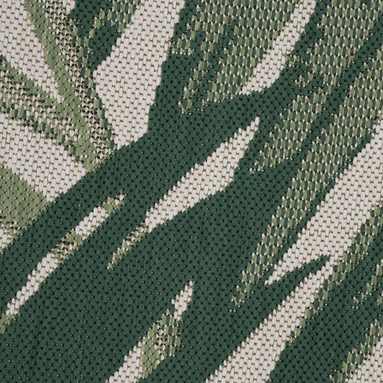 Tropical Outdoor Rug Ostende Palm Trees - Green Beige-3