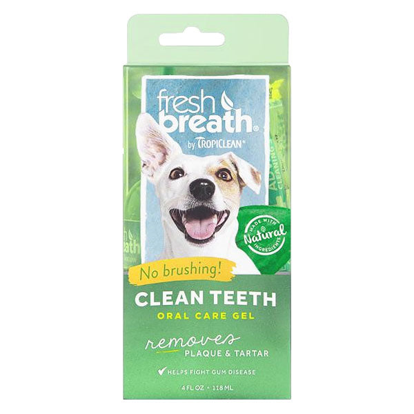 TropiClean Fresh Breath Clean Teeth Oral Care Gel-0