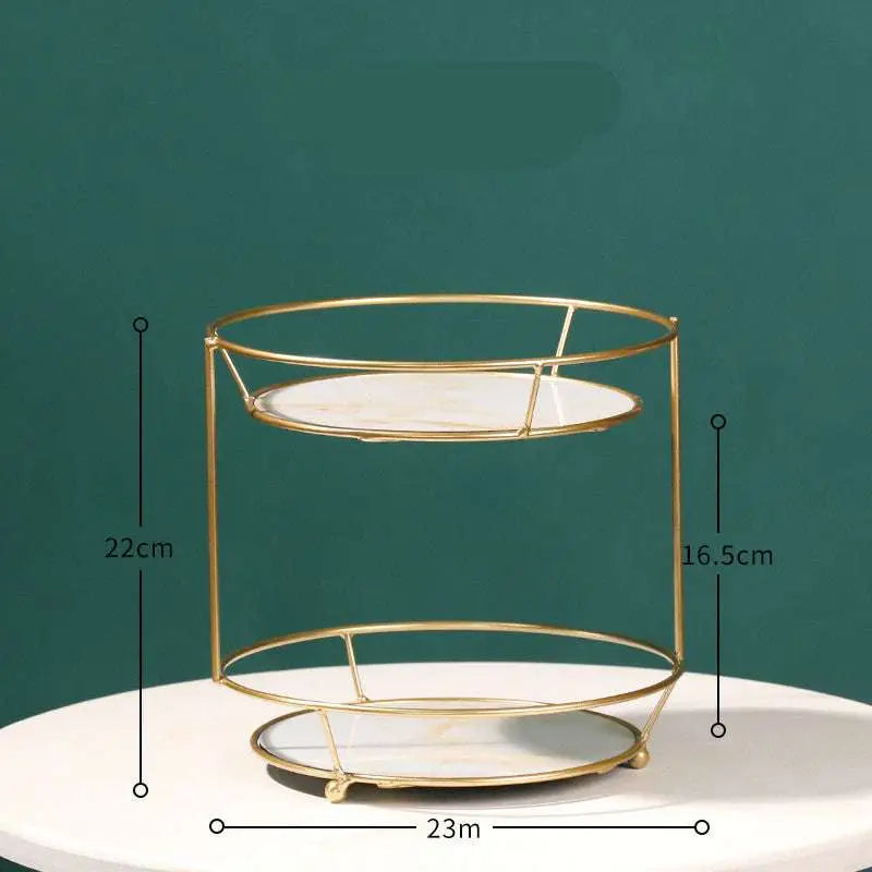 Two Tier Gold Dressing Table Finishing Rack