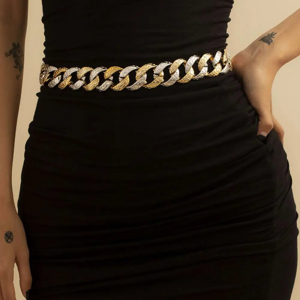 Two Tone Chain Summer Body Jewelry Belt