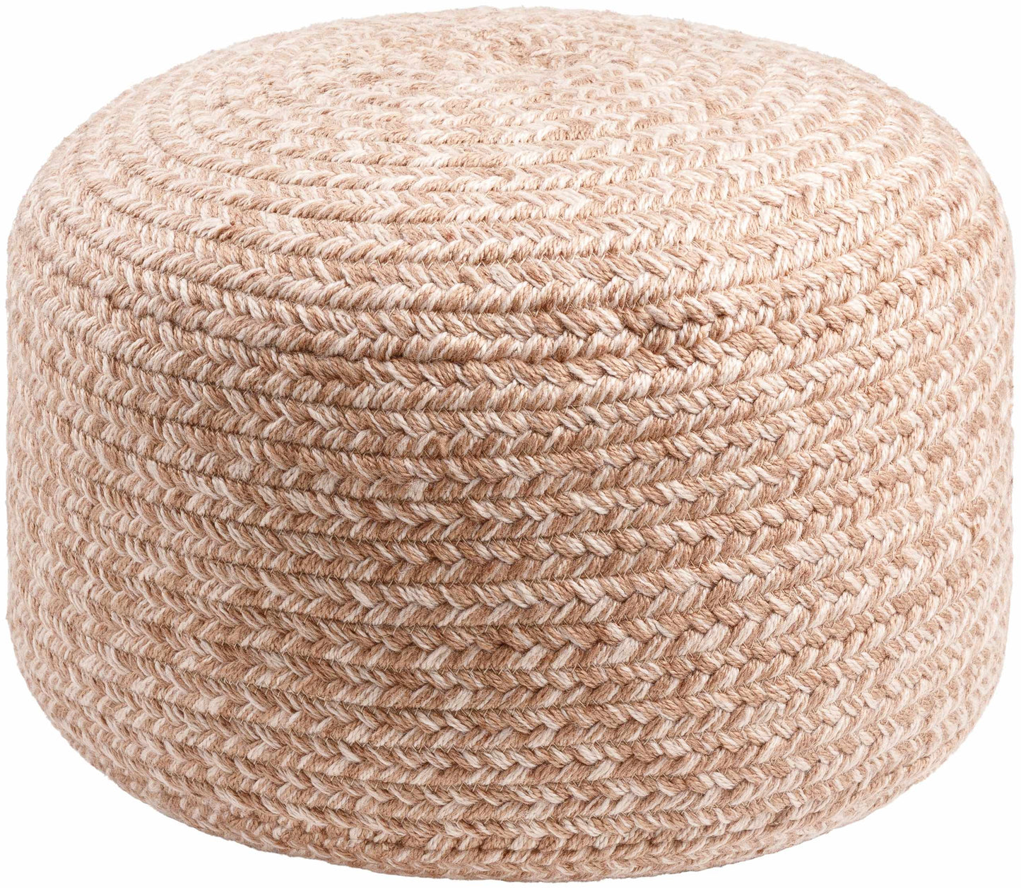 Tonanitla Natural Fiber Blush Knitted Pouf-0