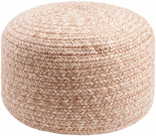 Tonanitla Natural Fiber Blush Knitted Pouf-0