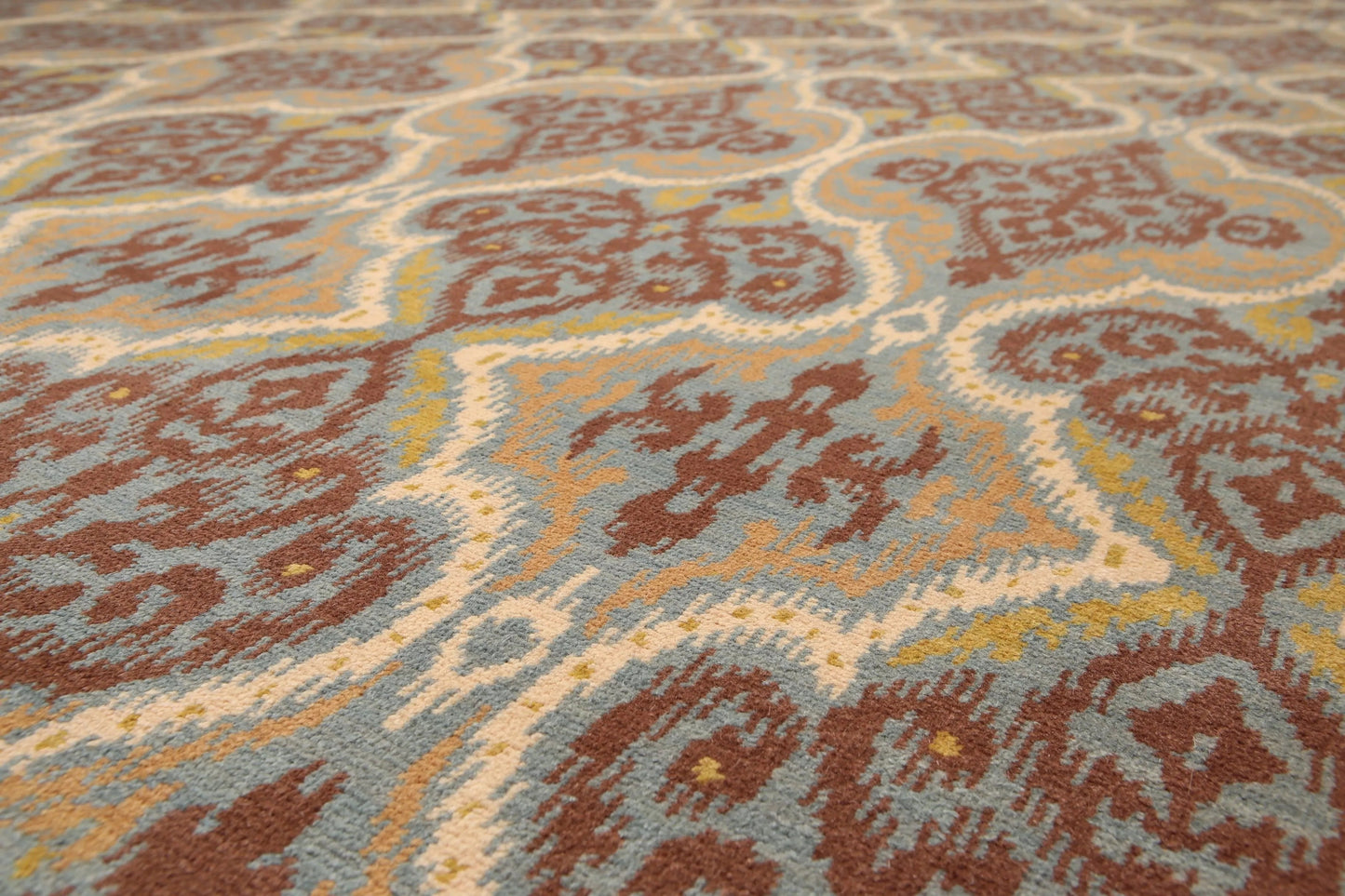 9' x 12' Hand knotted Eclectic Print Wool Full Pile Oriental Area Rug-2