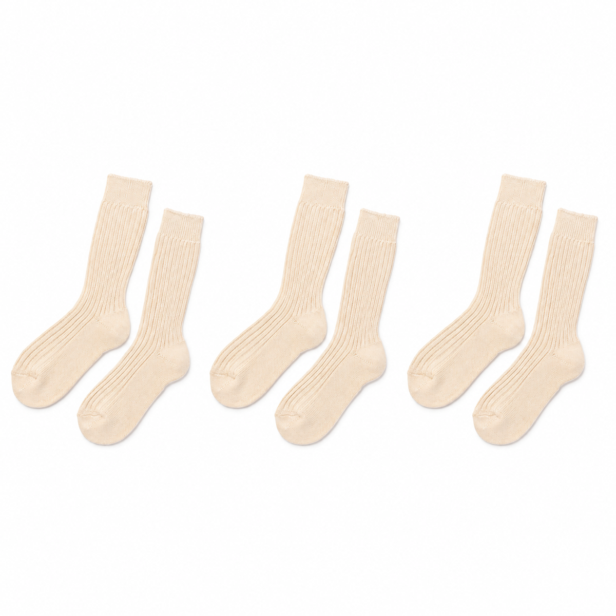 tittimitti® Women’s 100% Organic Cotton Boot Socks 3-Pack – Thick Warm Winter Crew Socks (Made in Italy)