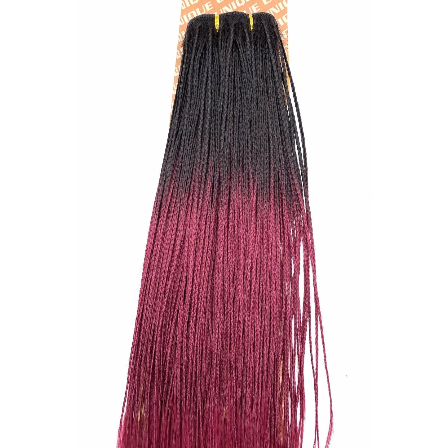 Unique Micro Braid  14" T1B Burgundy / 100% Human Hair