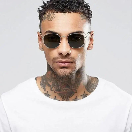 Unisex Luxury Summer Square Men Sunglasses UV400 Sun Glasses Women Metal Frame Glasses Ladies Eyewear