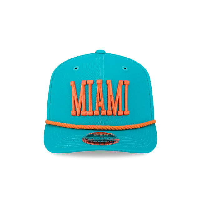 Miami Dolphins - NFL 9Seventy Woodmark Stretch-Snap Hat, New Era