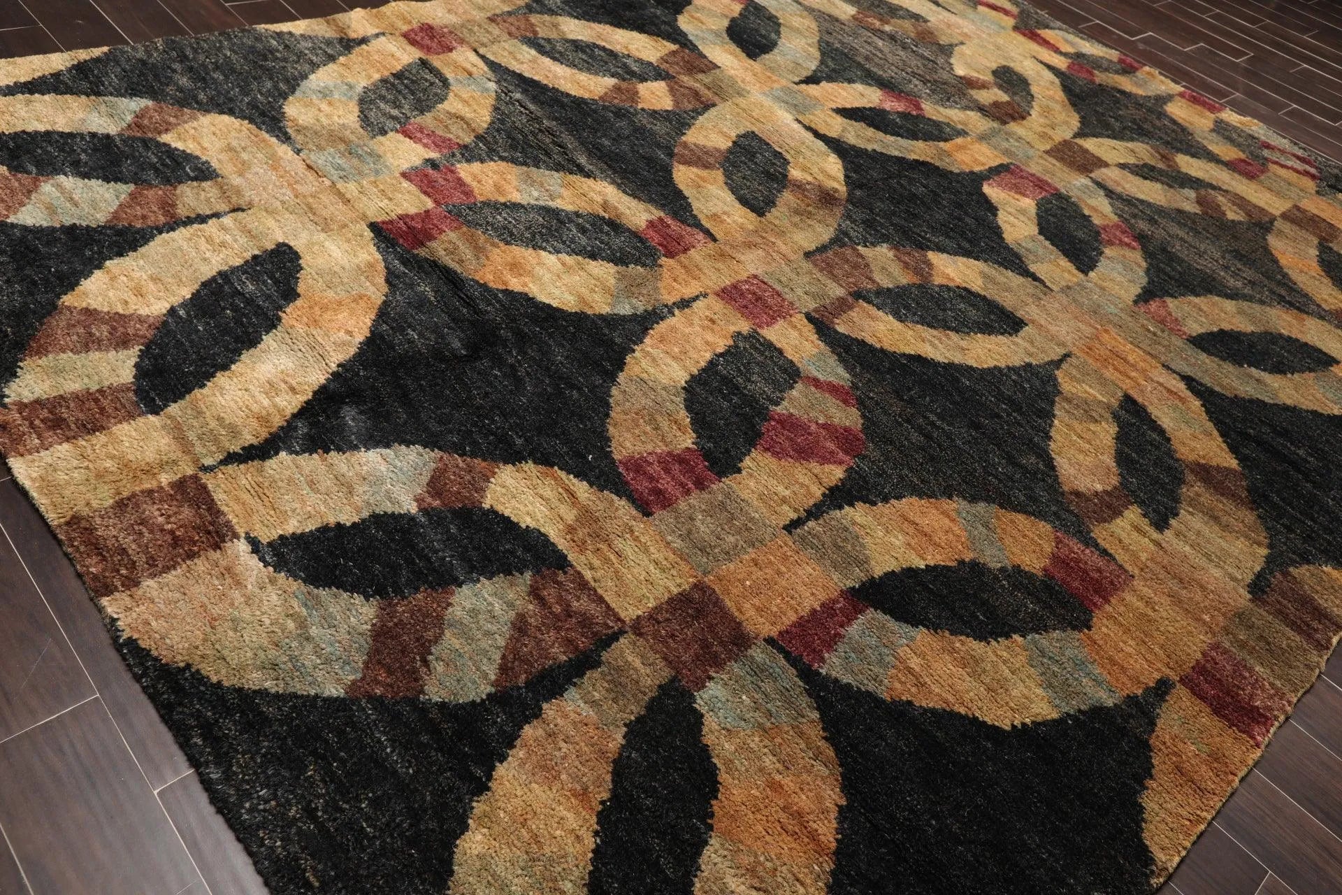 8' x 10' Hand Knotted 100% Jute Thick Pile Oriental Area Rug Modern Charcoal-3
