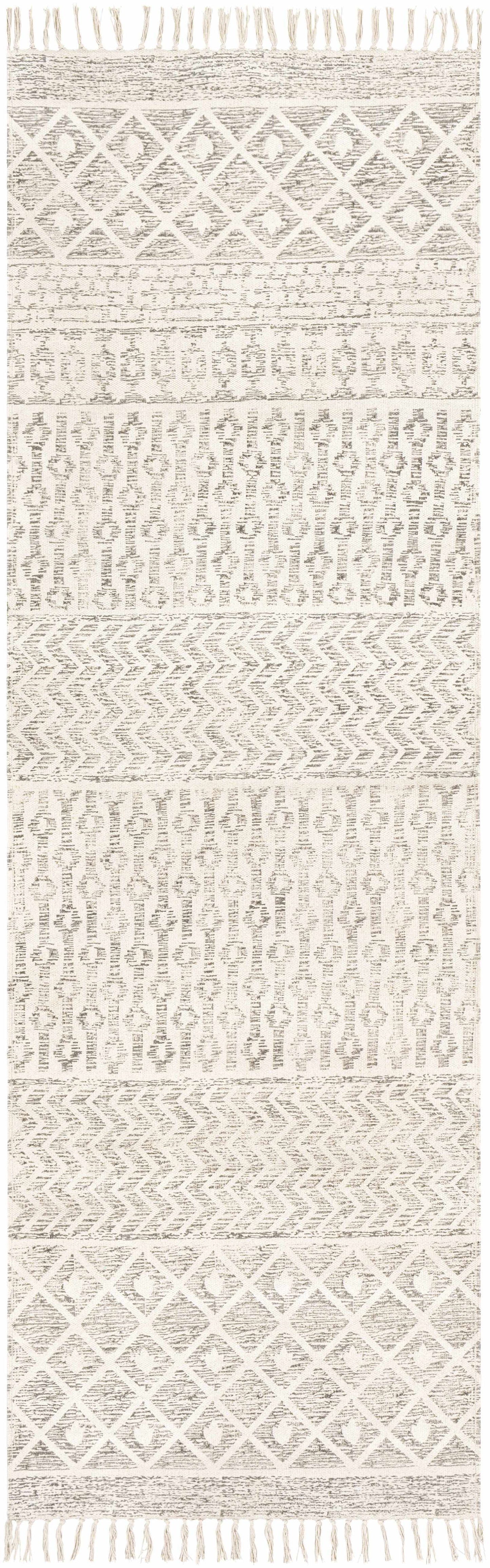 Valyermo Beige Hand Woven Cotton Rug-2