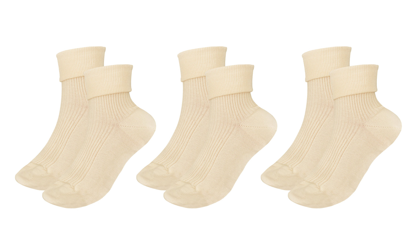 tittimitti® 100% Organic Combed Cotton Luxury Women's Socks 3-Pack. Made in Italy.