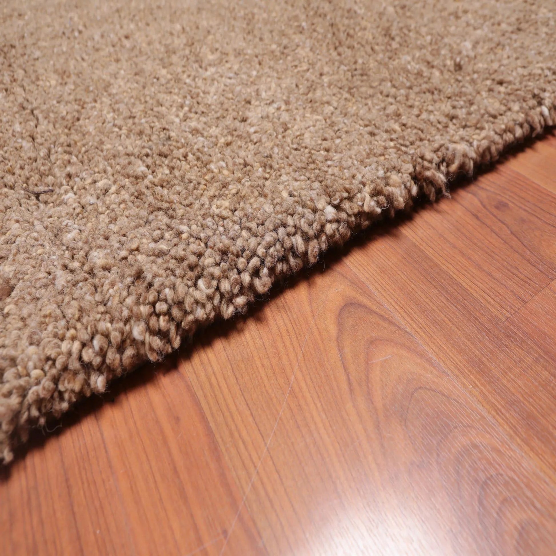 4' x 6' Hand Knotted Rare Authentic Artisanat Wool Morroccan Rabat Area Rug Tan-1