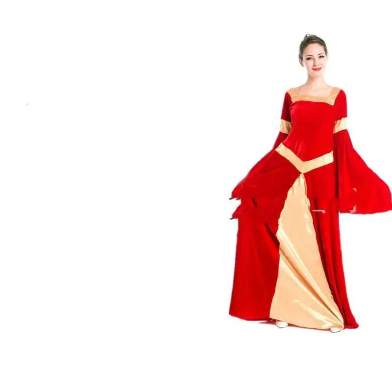 Velvet Halloween COS Ball Queen Dress Evening Gown