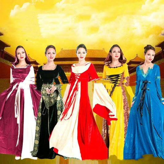 Velvet Halloween COS Ball Queen Dress Evening Gown