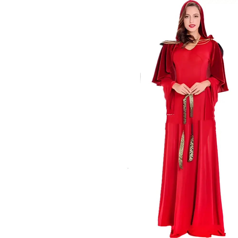 Velvet Halloween COS Ball Queen Dress Evening Gown