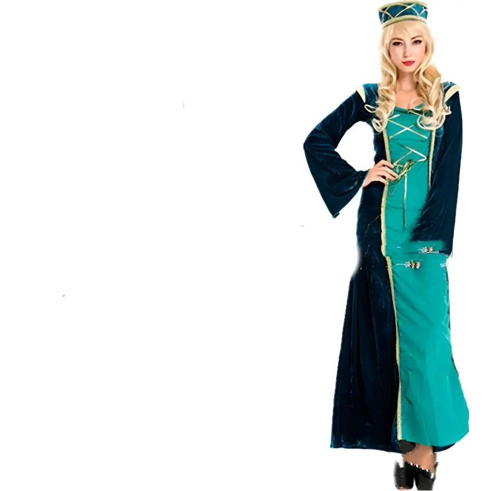 Velvet Halloween COS Ball Queen Dress Evening Gown