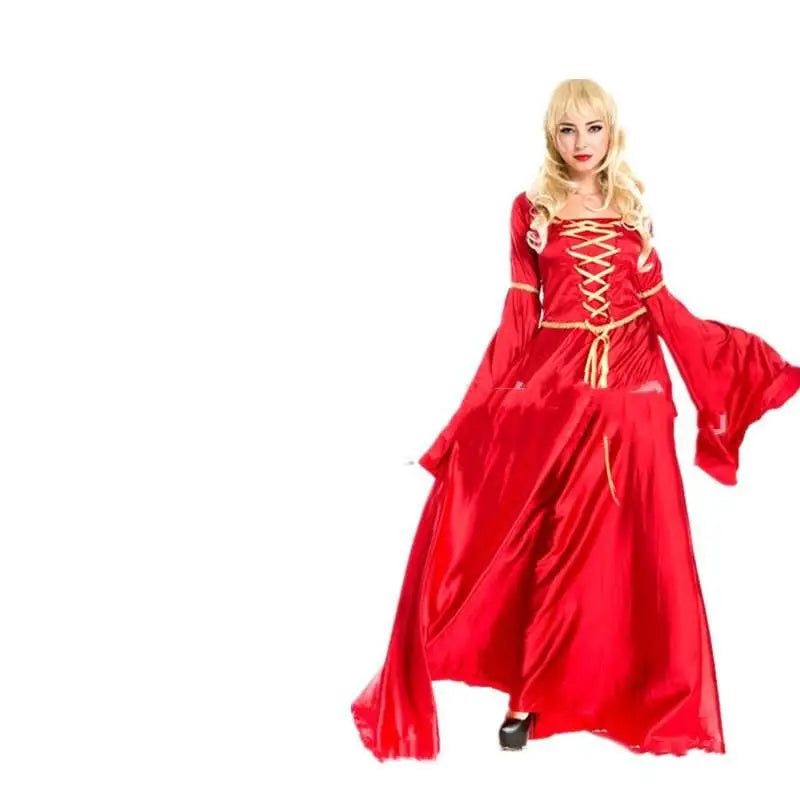 Velvet Halloween COS Ball Queen Dress Evening Gown