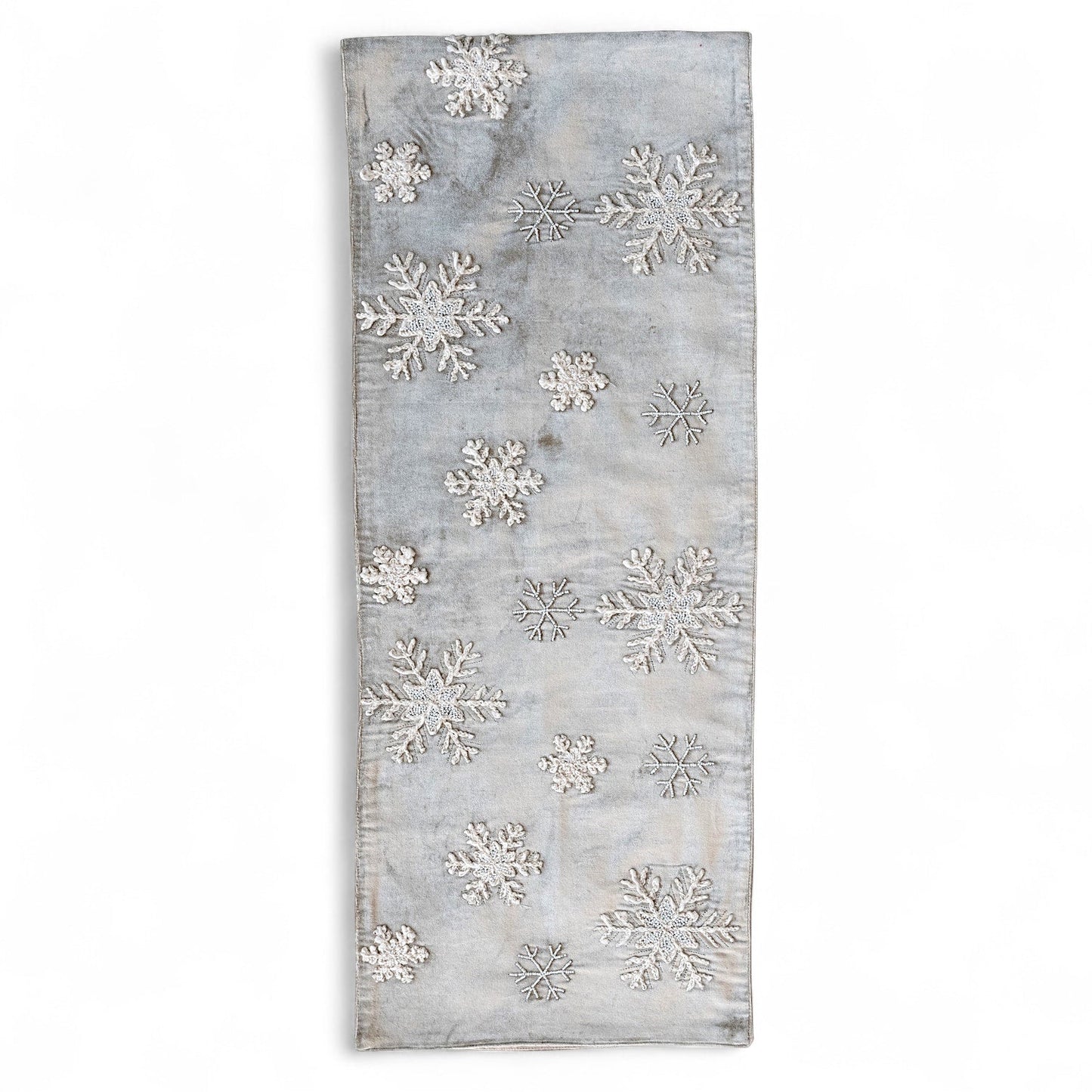 Velvet Snowflake Embroidered Table Runner