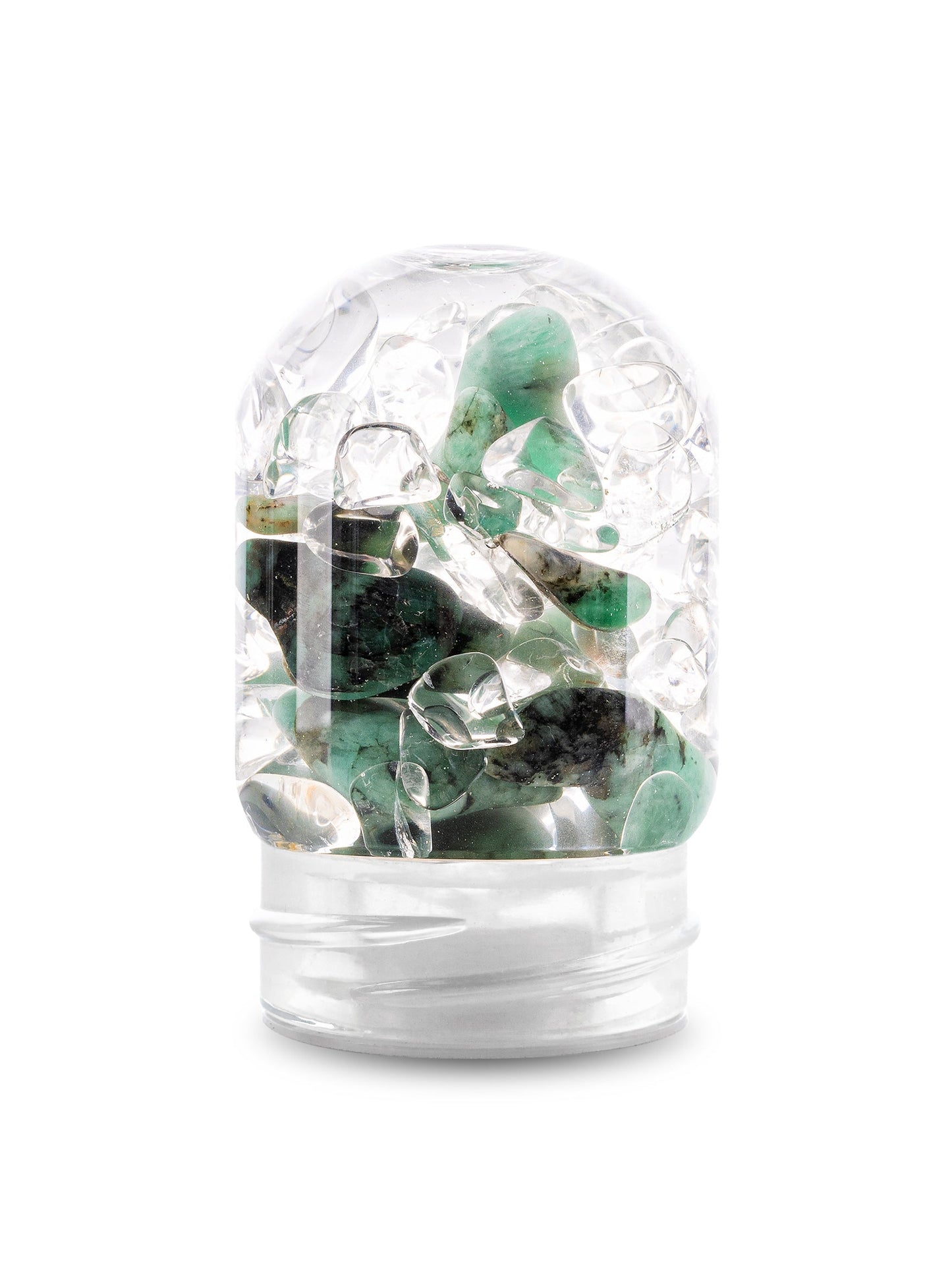 GemPod VITALITY | Emerald & Clear Quartz