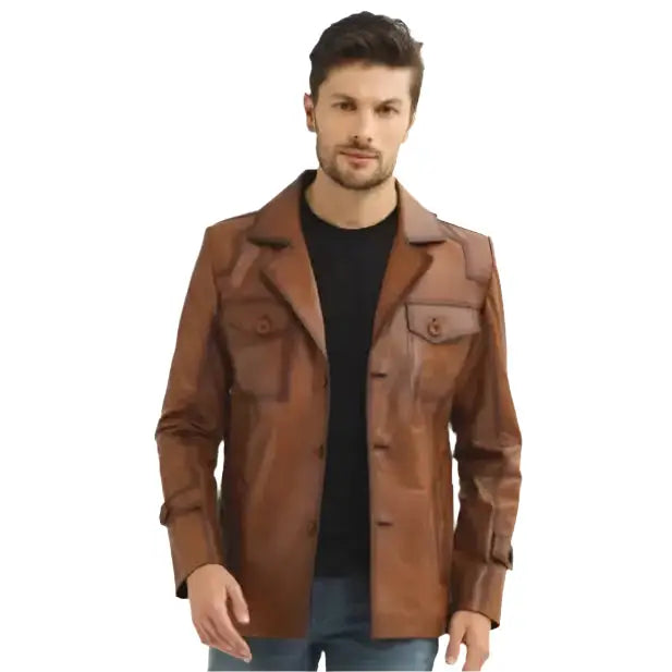 Vintage Leather Biker Jacket-2