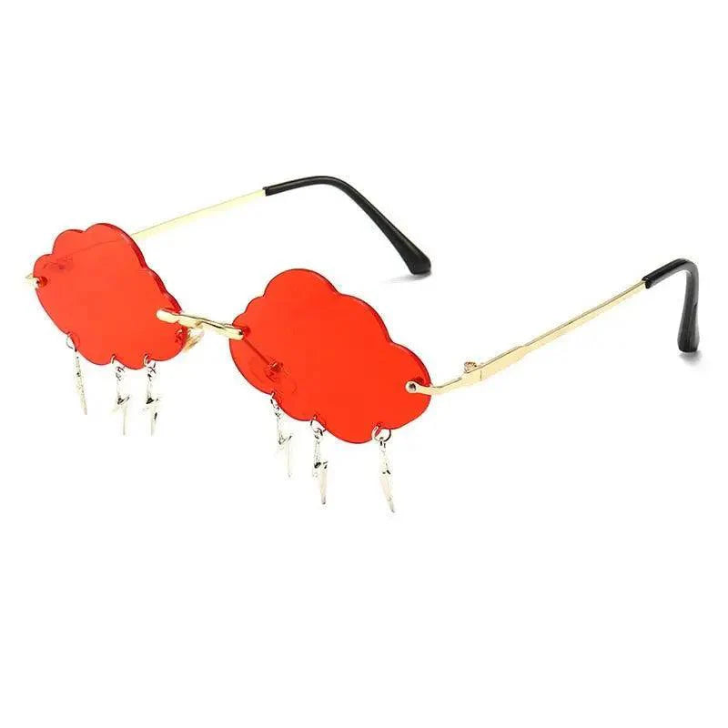 Vintage Women Rimless Sunglasses Retro Style Glasses For Summer Cloud Shaped Style Excellent Gift For Girls