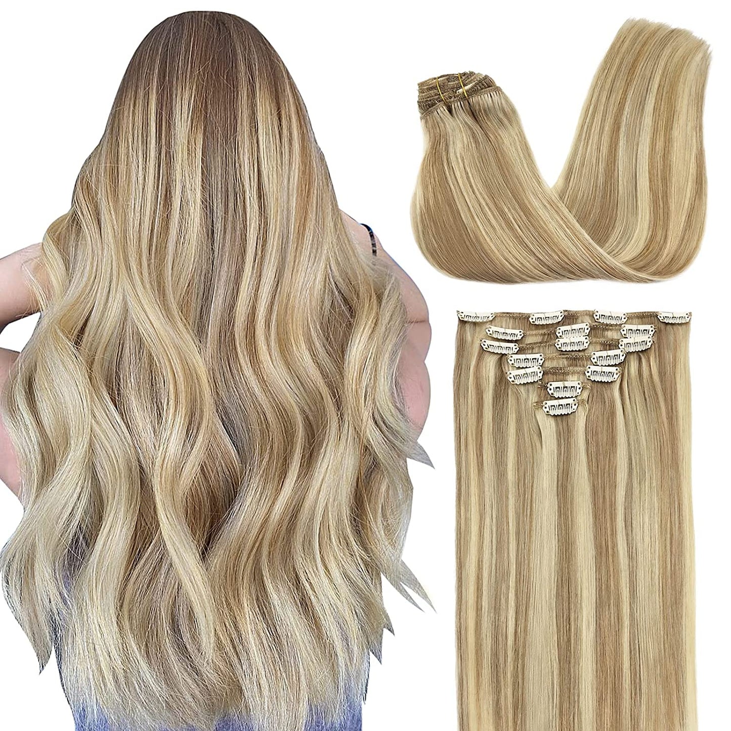 VIP Clip Extensions / Silky Straight - 18" (140 g ) ClipeX System