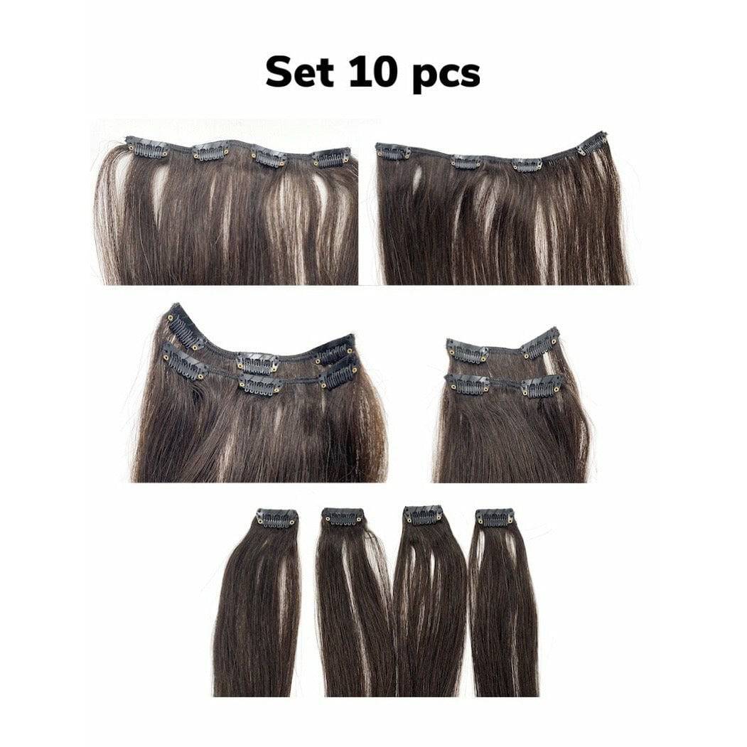VIP Clip Extensions/ Silky Straight - 18" - ClipeX system