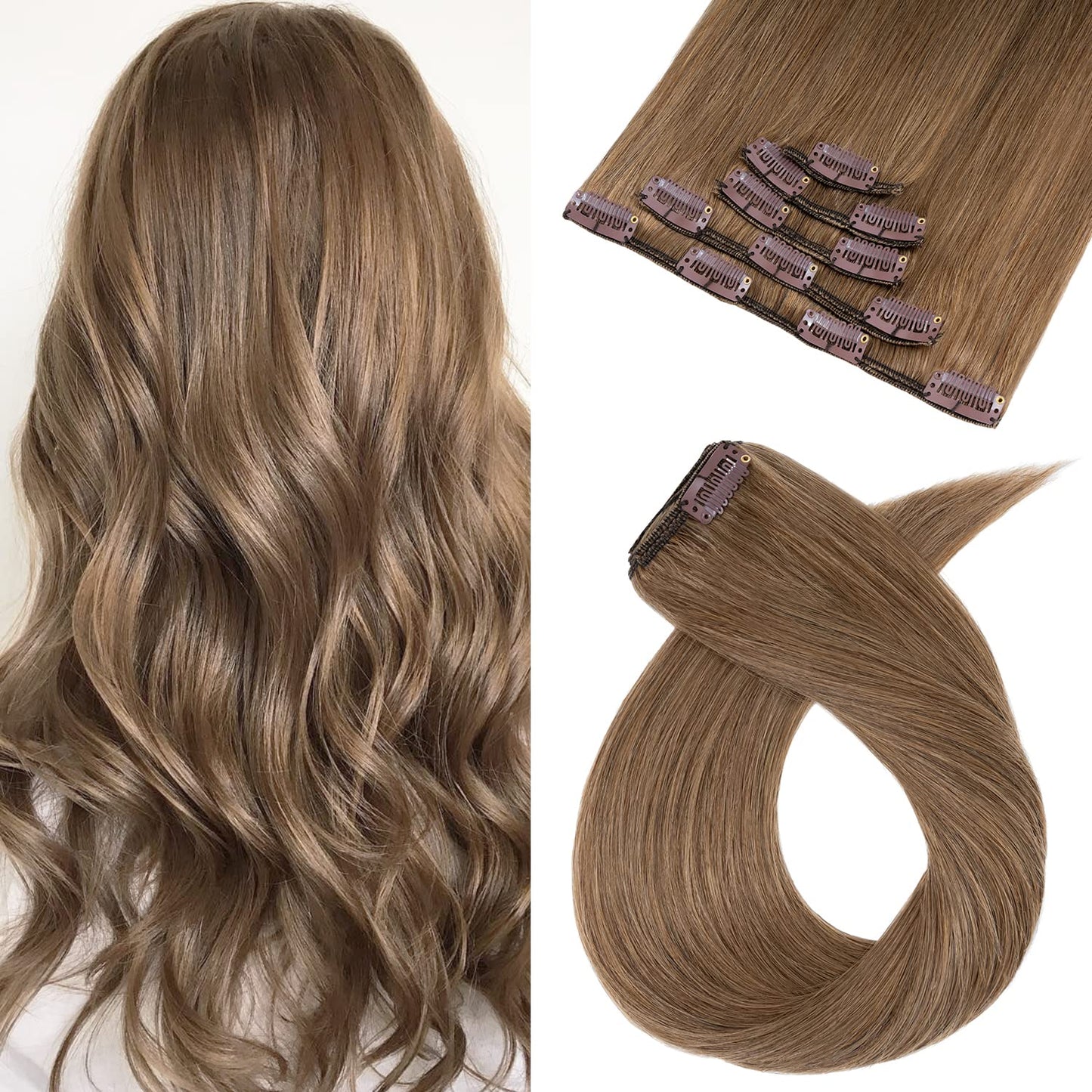 VIP Clip Extensions / Silky Straight - 24'' (170 g ) - ClipeX System