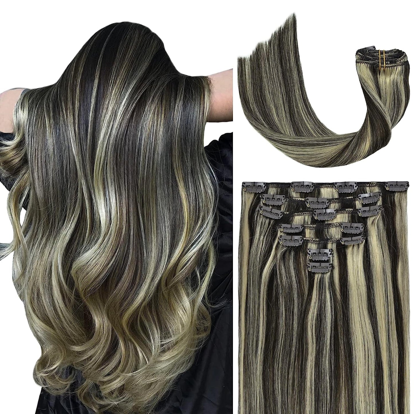 VIP Clip Extensions / Silky Straight - 24'' (170 g ) - ClipeX System