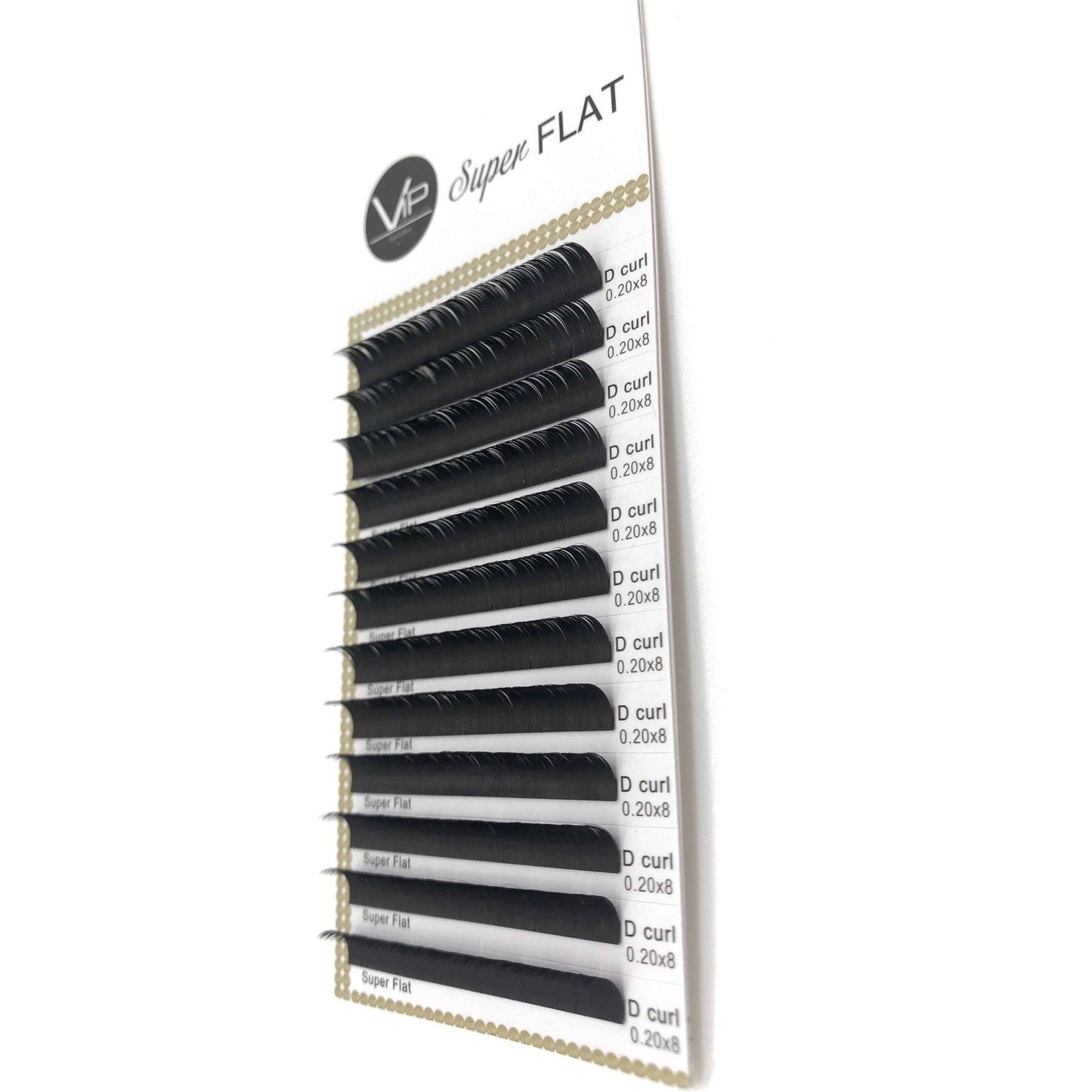 VIP Eyelashes - Super Flat Extensions - 12 lines - 0.20 D