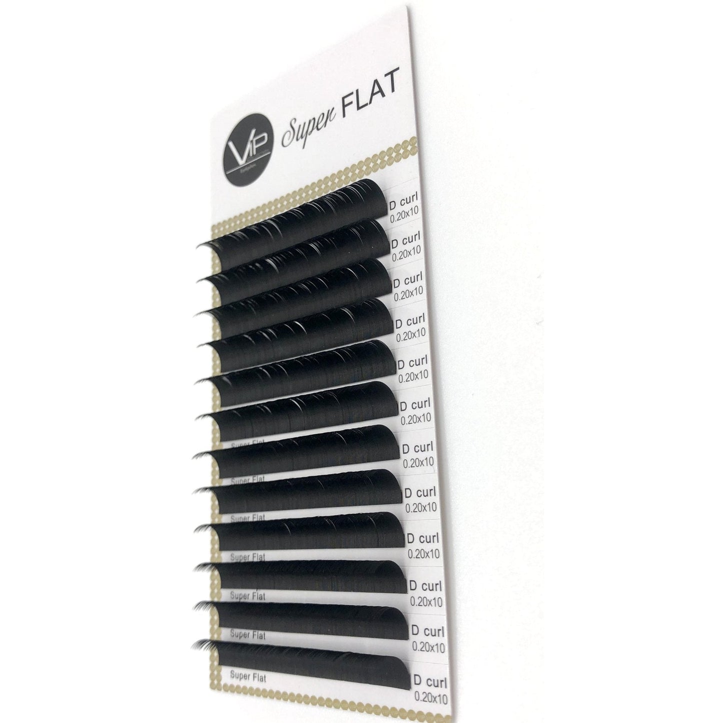 VIP Eyelashes - Super Flat Extensions - 12 lines - 0.20 D